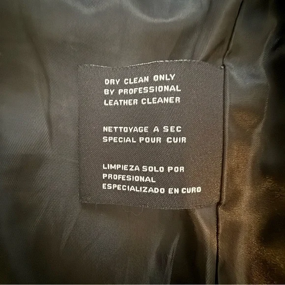 Michael Kors Black genuine Leather biker Jacket women’s xl